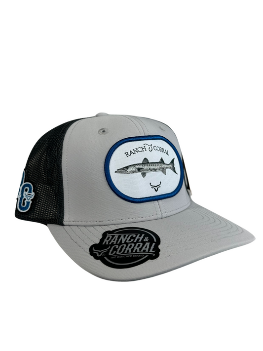 Ranch & Corral Fish Cap - Light Grey