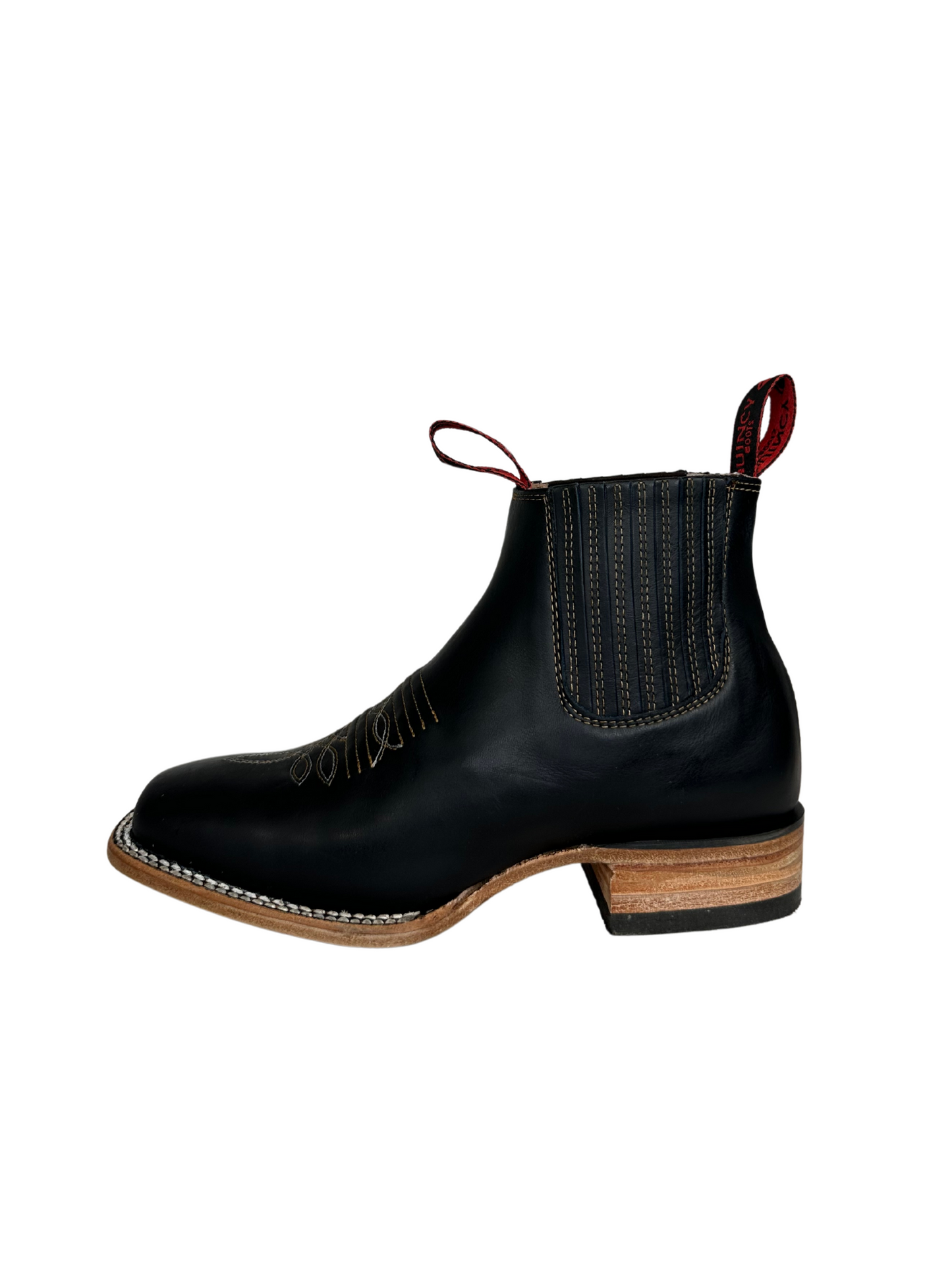 Quincy Men's Black Leather Short Boot