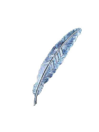 Silver Metal Feather
