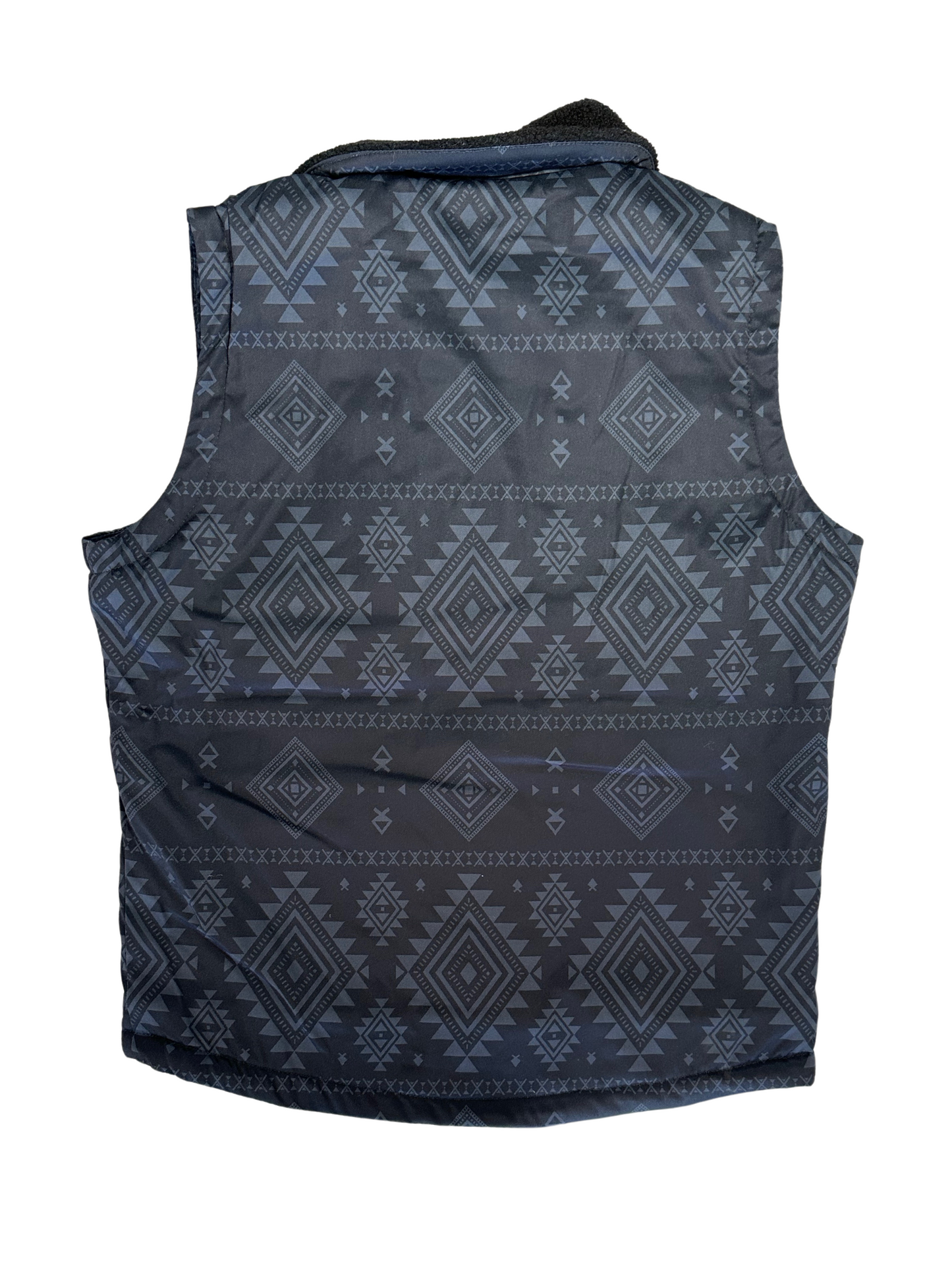 Lamasini Black Tribal Puffer Vest