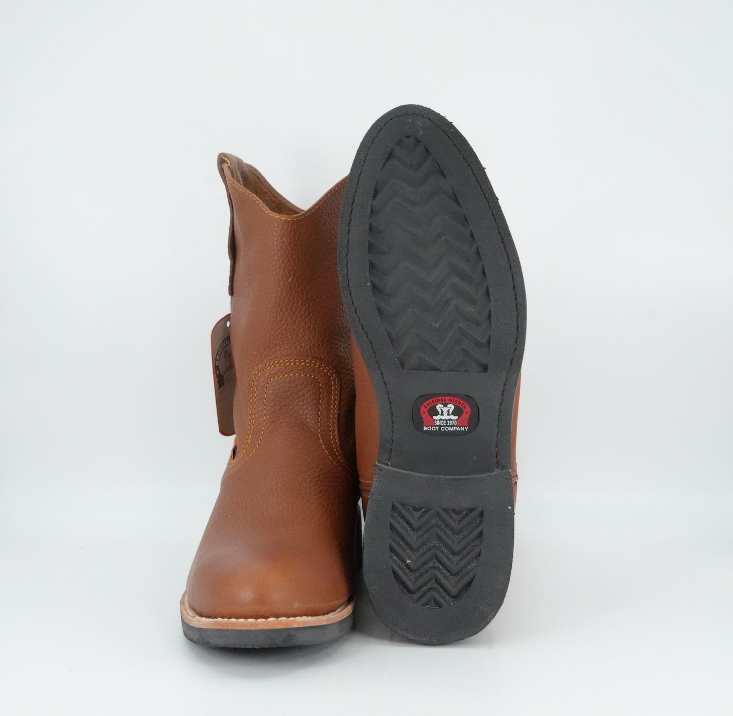 Original Michel Grisly Pull Up Oval Toe Work Boot - Honey