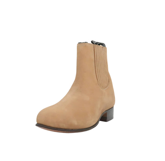 El Canelo Men's Charro Nobuck Short Boot - Light Brown