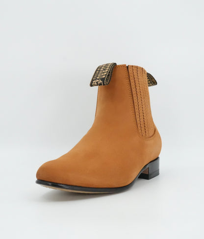 Besserro Kid's Nobuck Charro Short Boot - Shedron