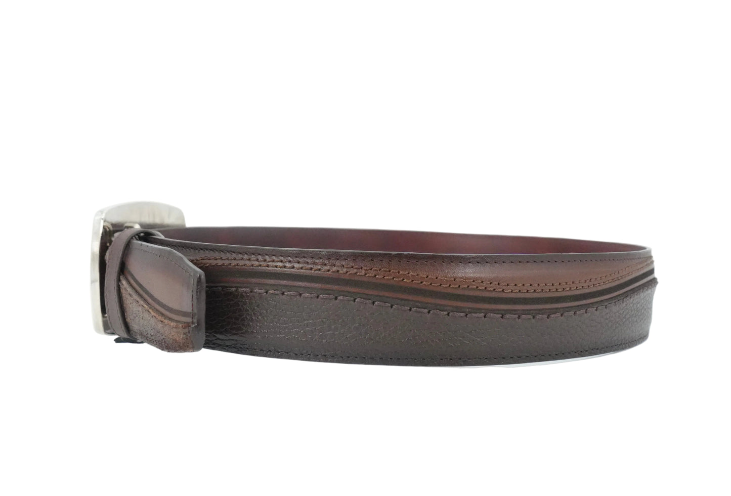 Cuadra Men's Honey Western Bovine Leather Belt - Tobacco