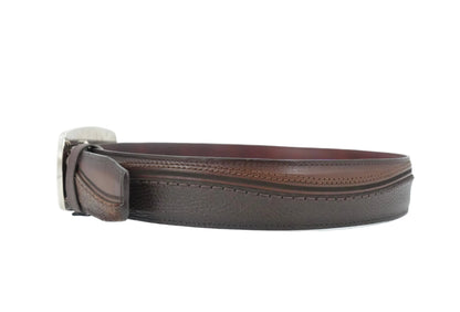 Cuadra Men's Honey Western Bovine Leather Belt - Tobacco