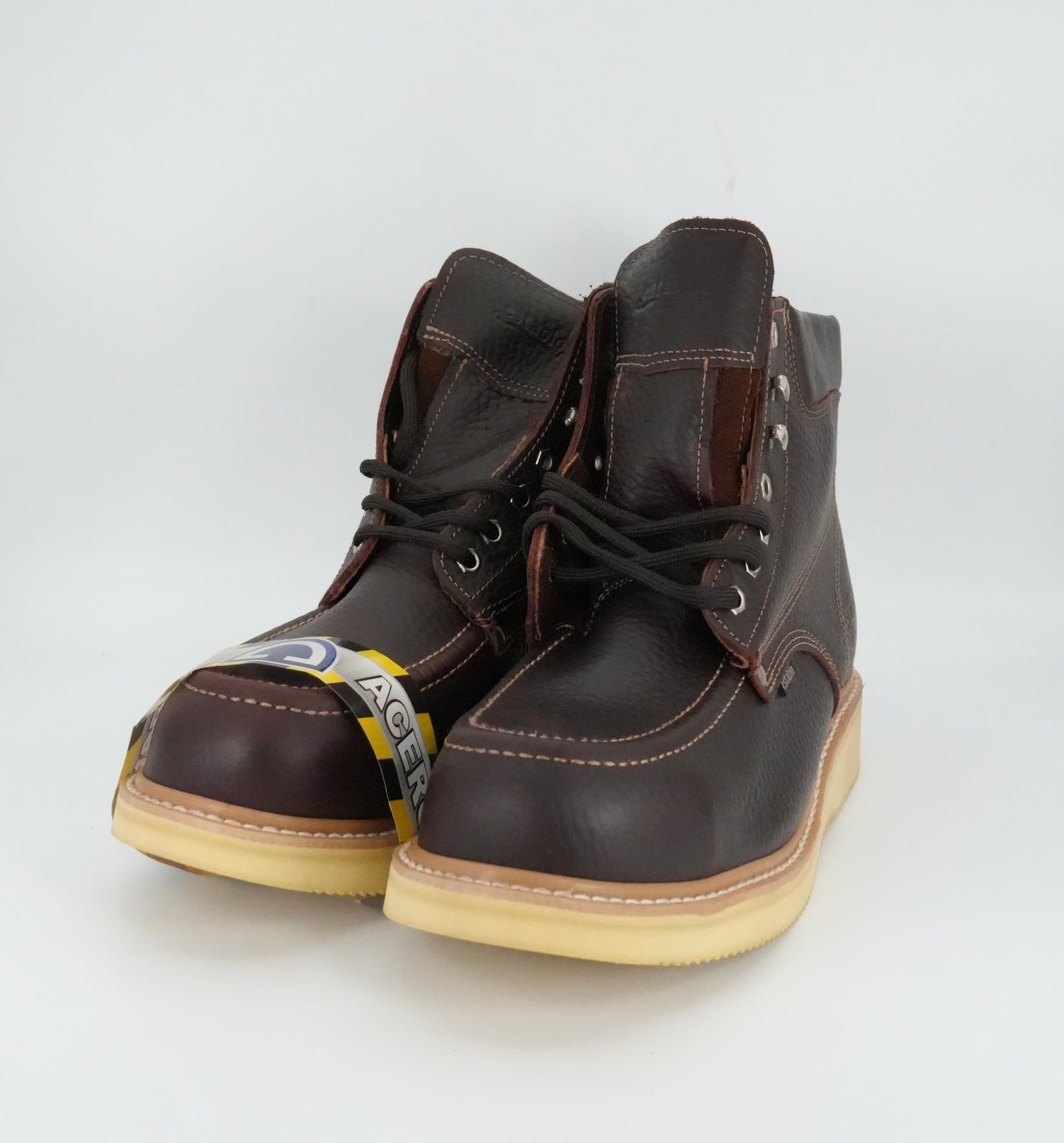 Establo Men's Leather Steel Toe Lace Up Work Boot - Shedron