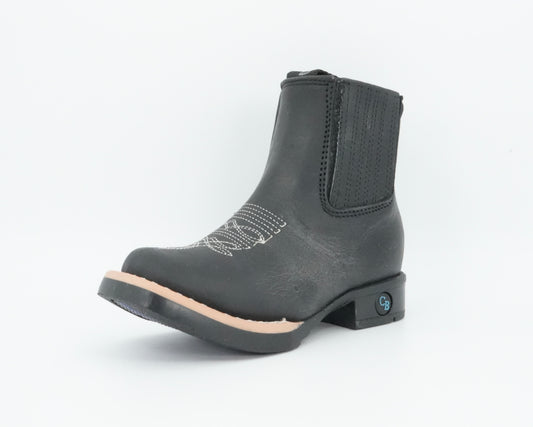 Chaparral Kid's Black Leather Short Boot