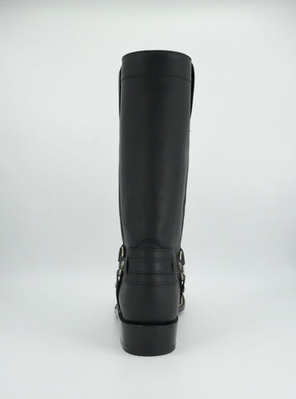 Indomable's Men's Black Leather Trompa De Puerco Narrow Square Toe Boot