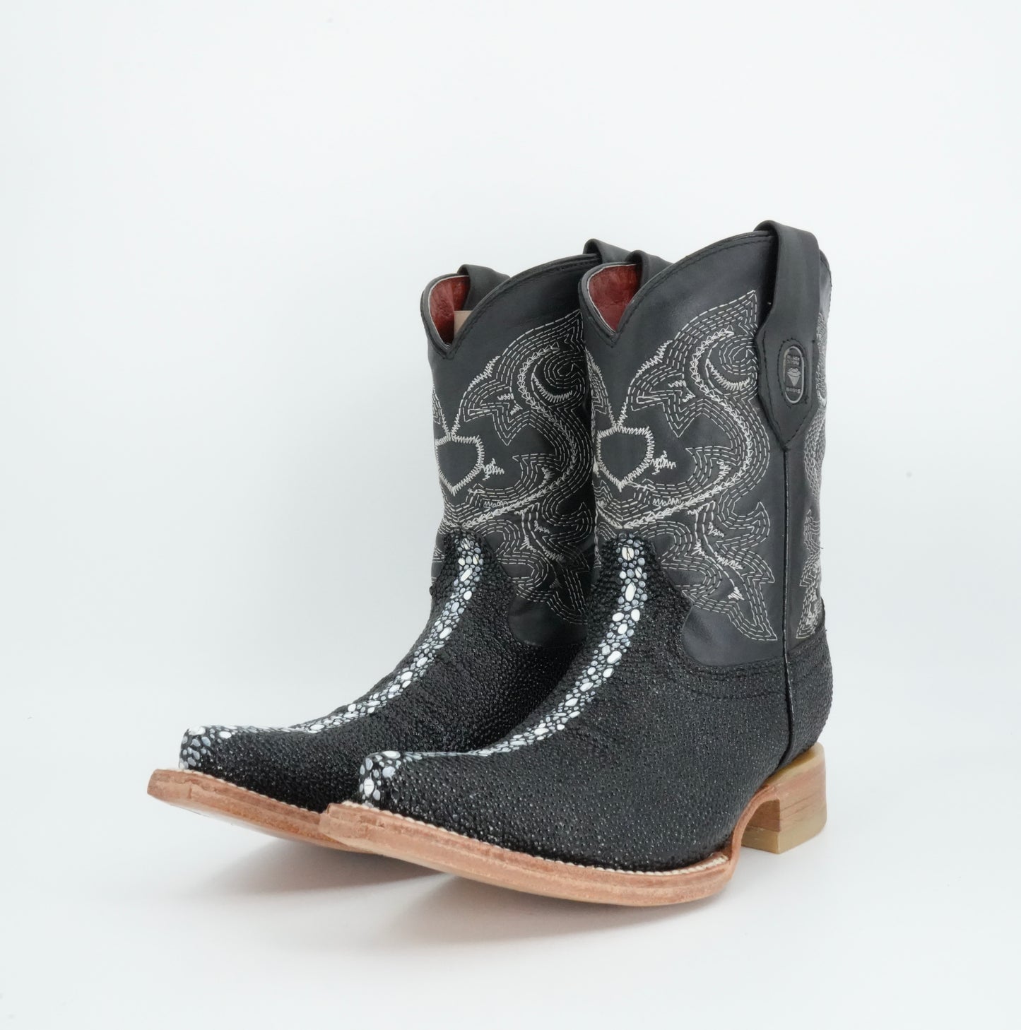 Black Stone Kid's Black Stingray Print Boot