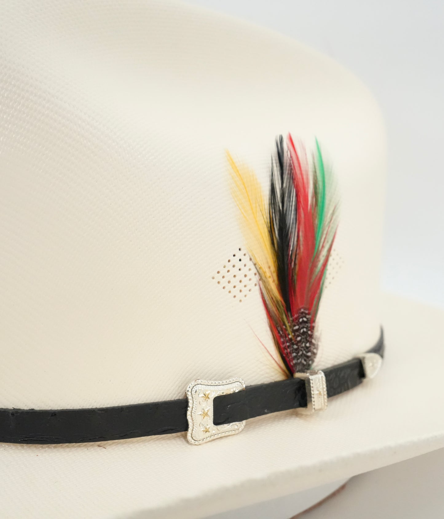 Tombstone 1,000X Johnson Western Straw Hat - Black Hatband
