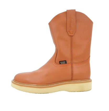Original Michel Men's Pull Up Fine Line Sole Oval Toe Work Boot - Honey