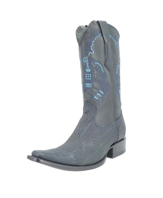 Cuadra Men's Shark Versache Toe Boot - Black