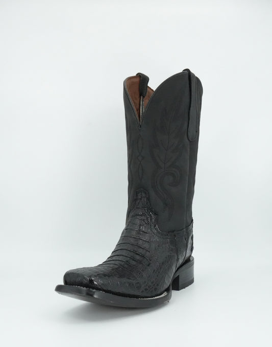 Circle G Men's Black Caiman Square Toe Boot