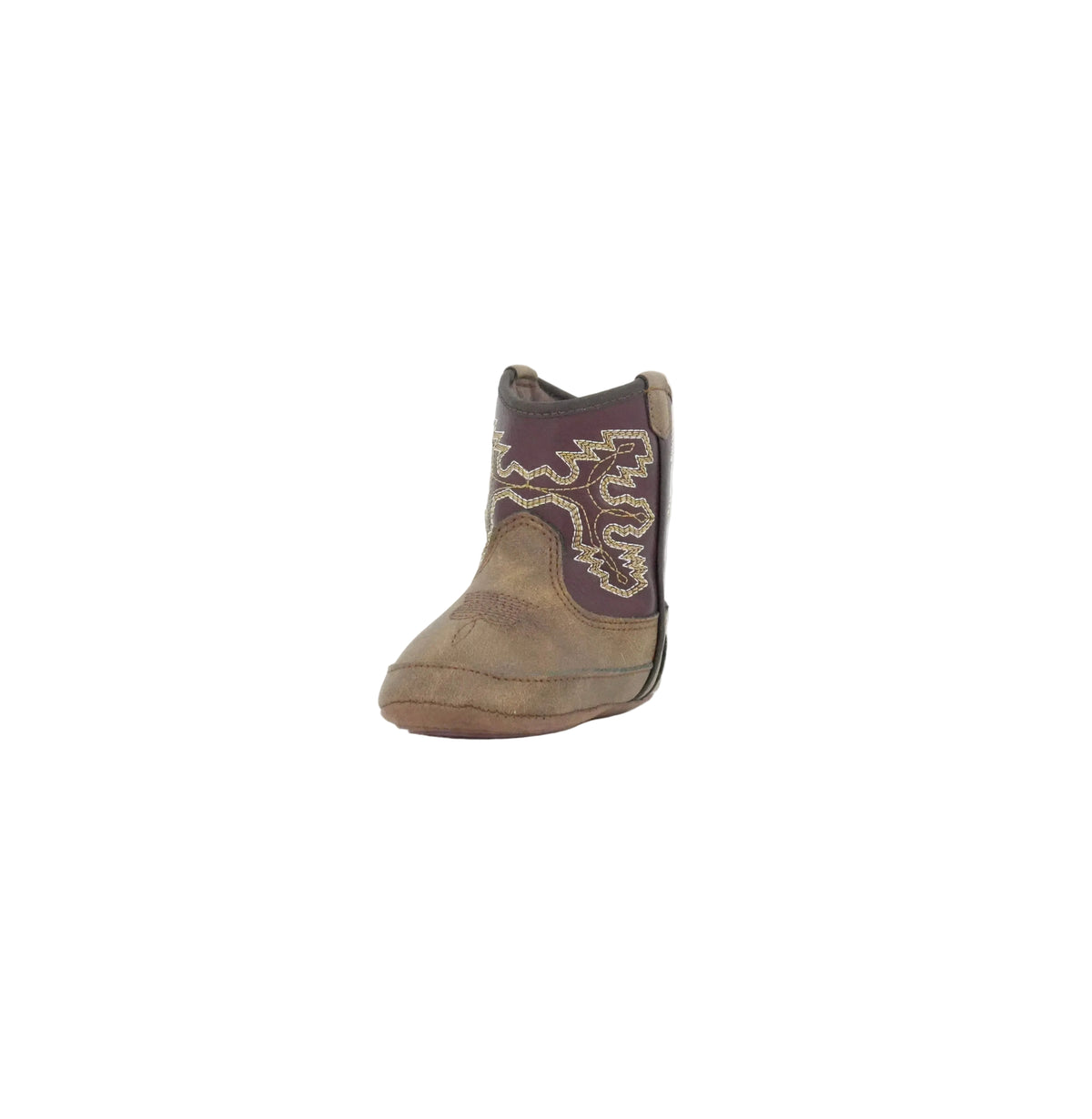 Twister Infant Blake Western Stitch Boot - Brown/Burgundy