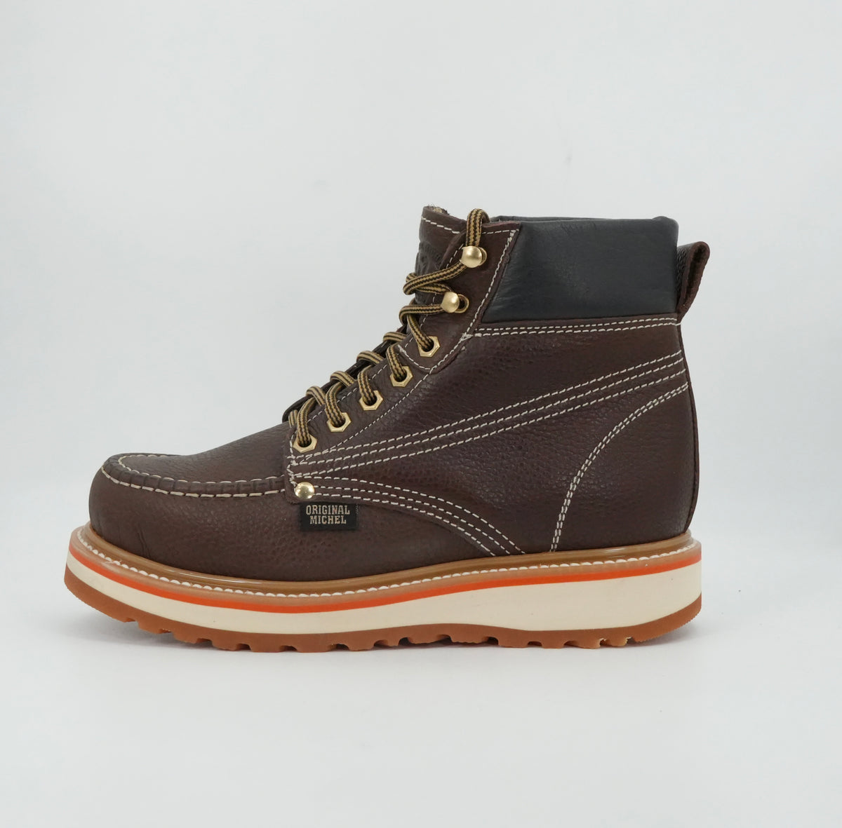 Original Michel Men's Grisly Moc Short Soft Toe Work Boot - Brown