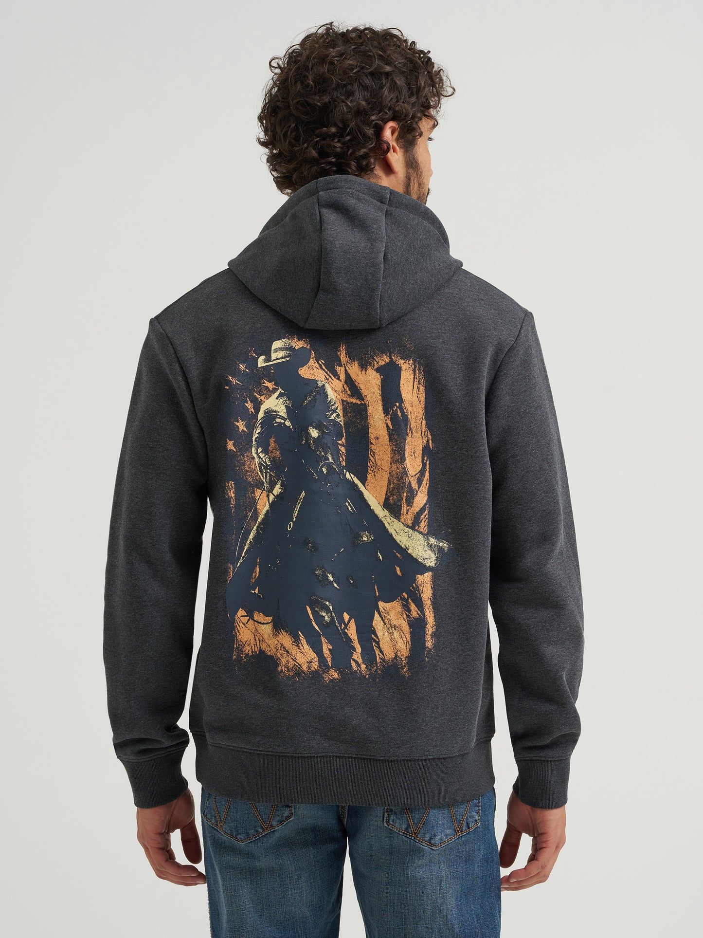 Wrangler Men's Cowboy Graphic Pullover Hoodie - Dark Cowboy