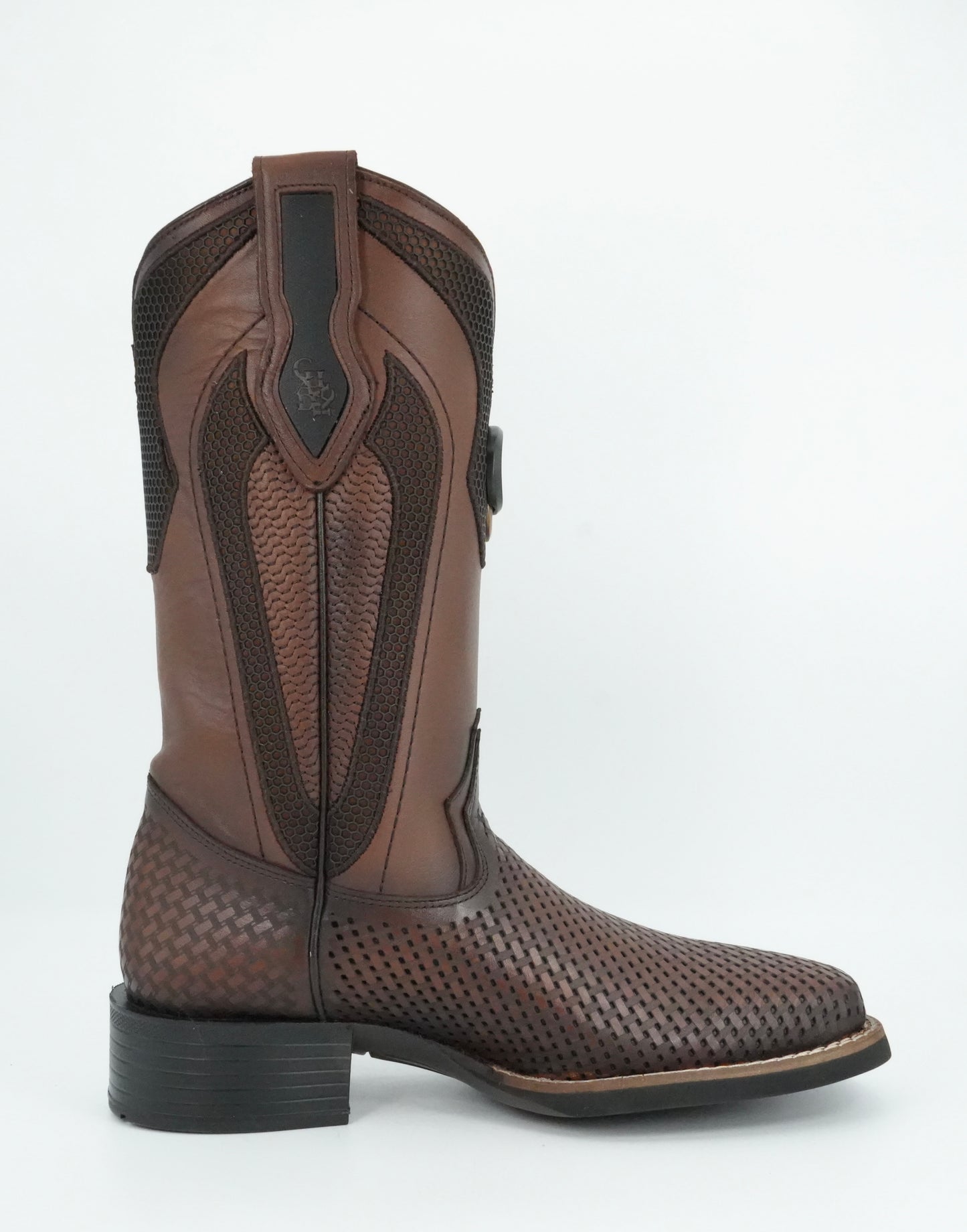 Cuadra Men's Laser Bovine Leather Square Toe Boot - Honey