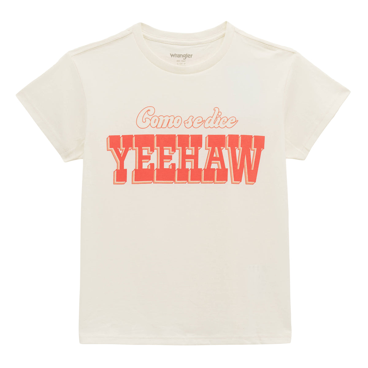 Wrangler Women's Yeehaw Retro Reg Graphic Tee - Off-White