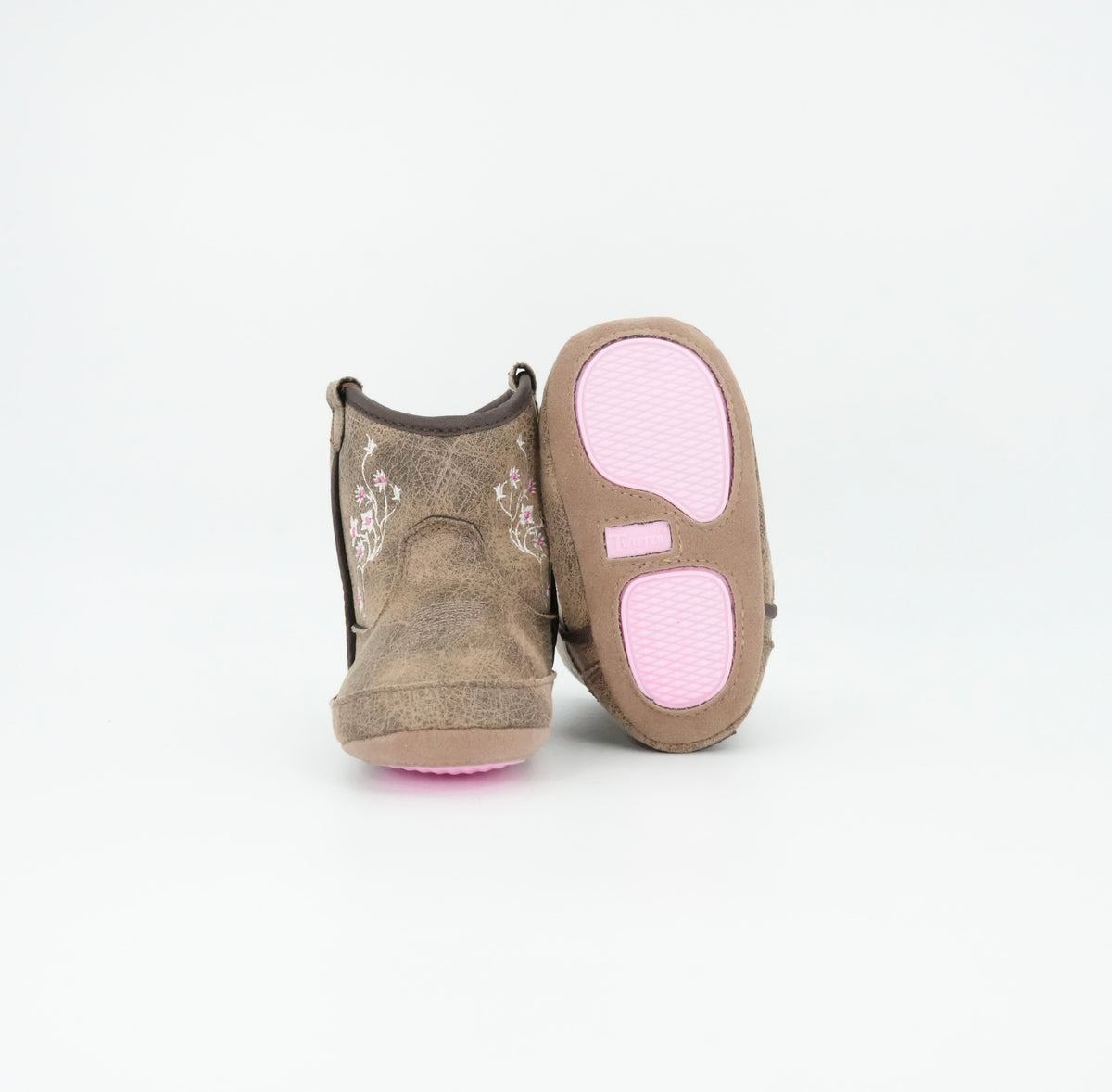Twister Infant Lily Floral Brown Boot - Pink