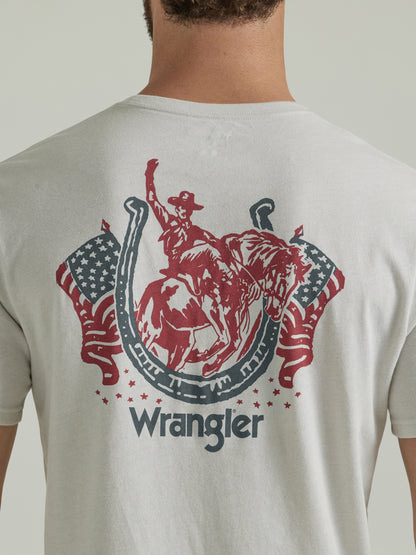 Wrangler Men's Back Graphic T-Shirt Lunar Rock