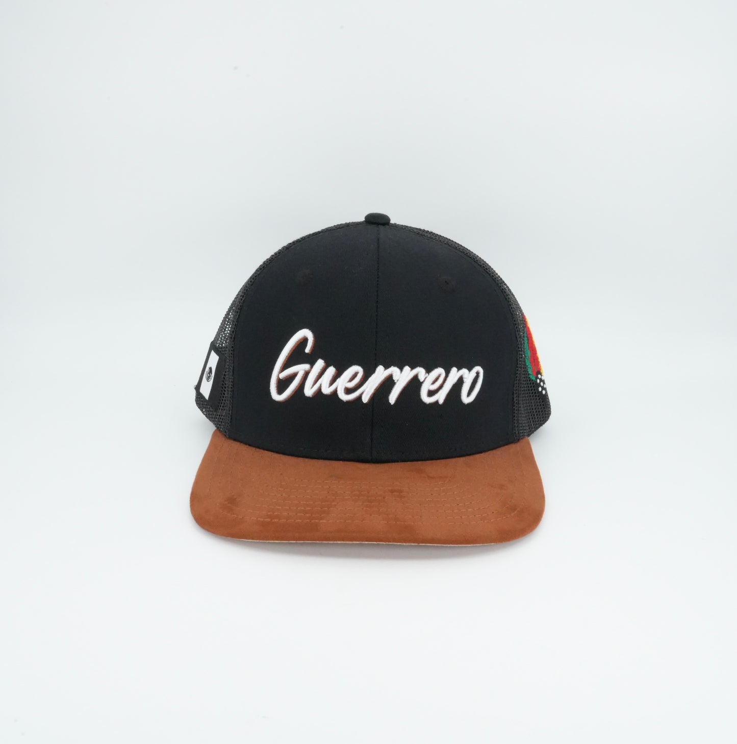 45 Guerrero Cursive Trucker Cap Black Rust