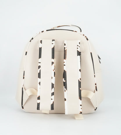 Wrangler Cow Print Backpack With Coin Pouch - Tan