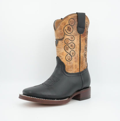 A&A Little Kid's Black Orix Leather Boot