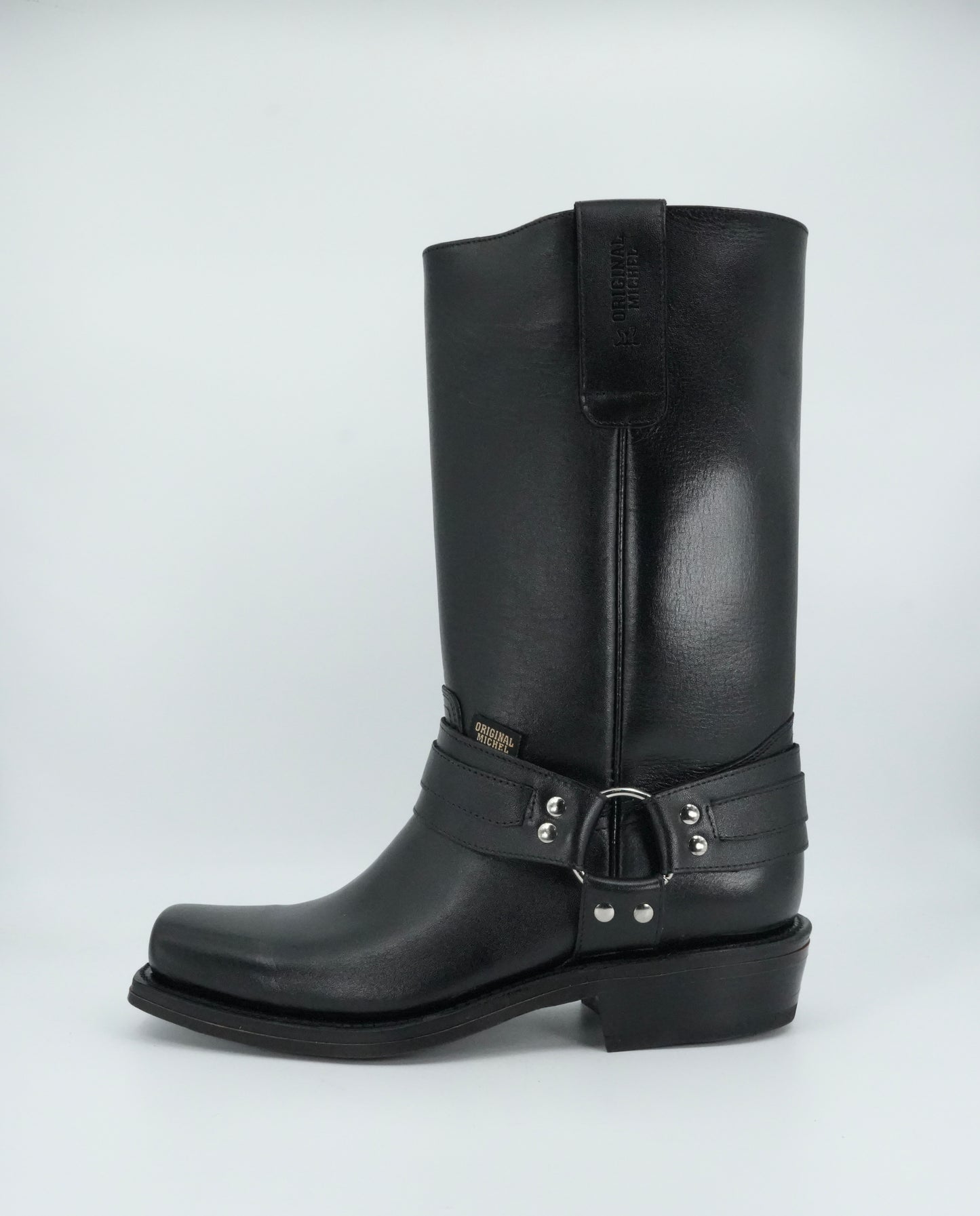 Original Michel Men's Black Trompa De Puerco Semi Square Toe Boot