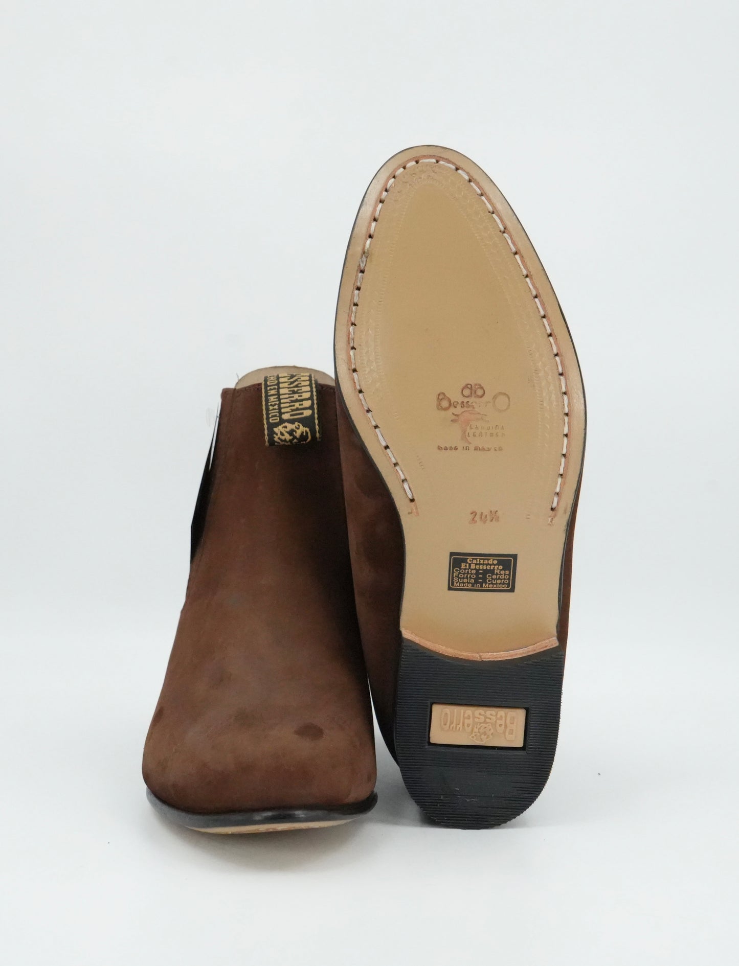 Besserro Kid's Nobuck Charro Short Boot - Chocolate