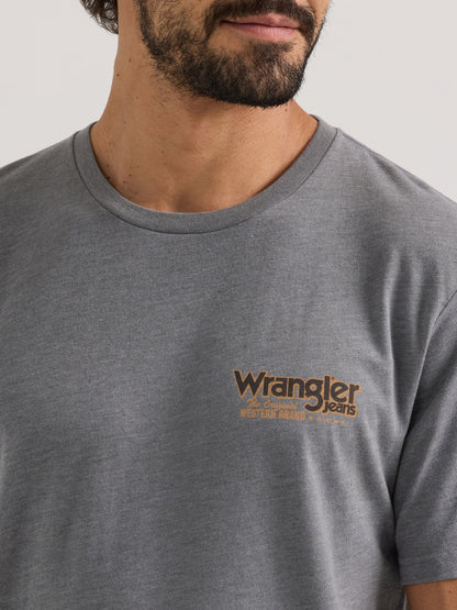 Wrangler Men's Back Graphic T-Shirt Graphite Heather