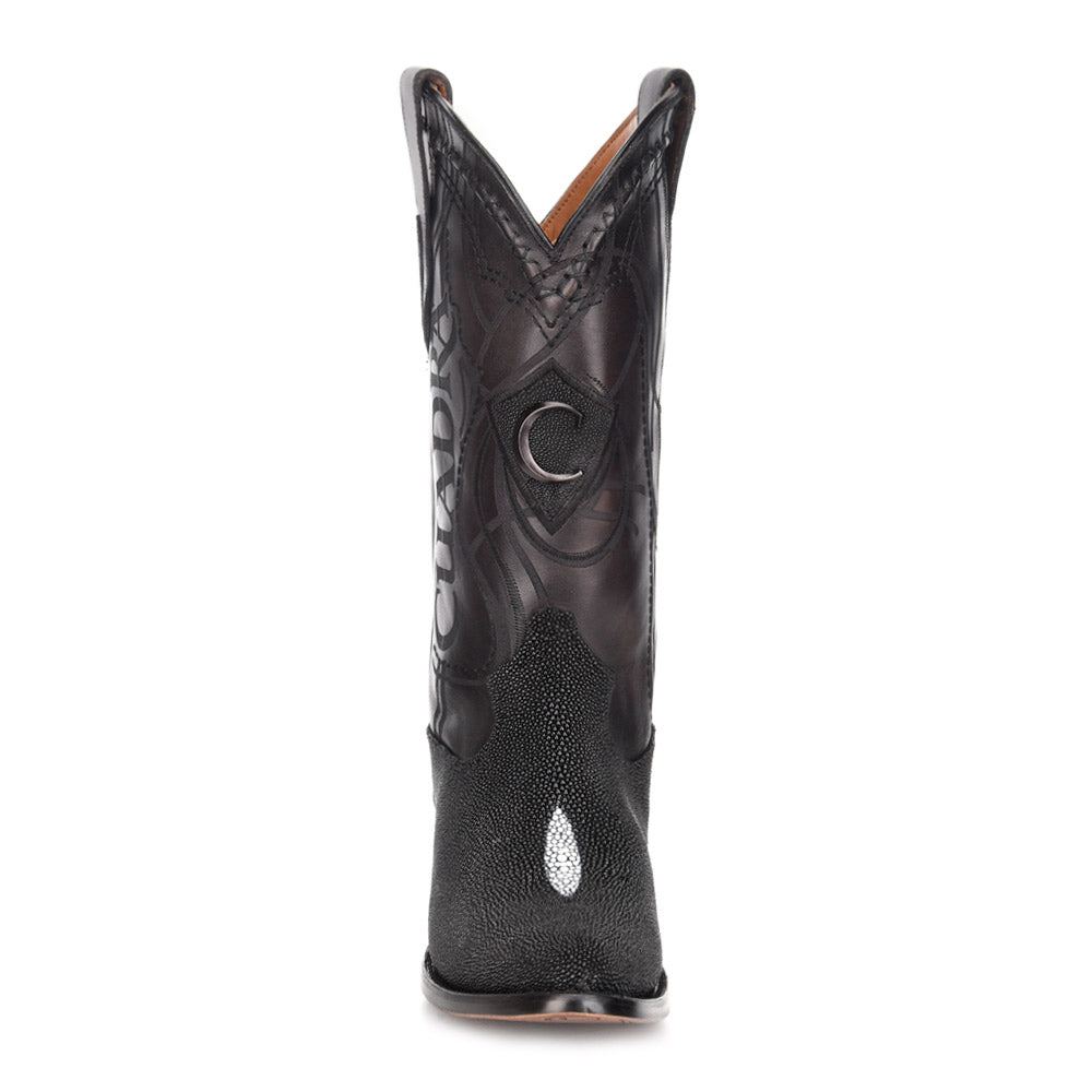 Cuadra Men's Black Genuine Stingray Leather Boot