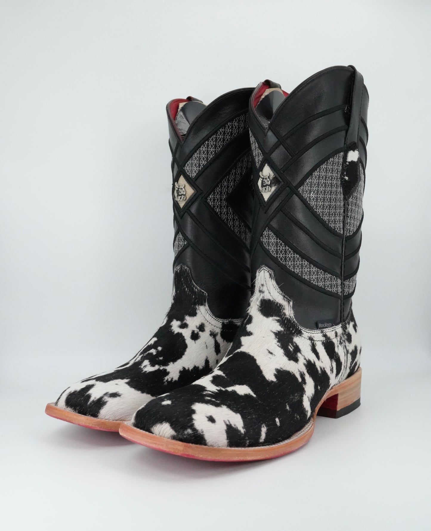 Rock'em Men's Cow Hair Red Bottom Boots Size 10 *AS SEEN ON IMAGE*