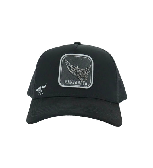 The King Ranch Mantaraya Patch Cap - Black
