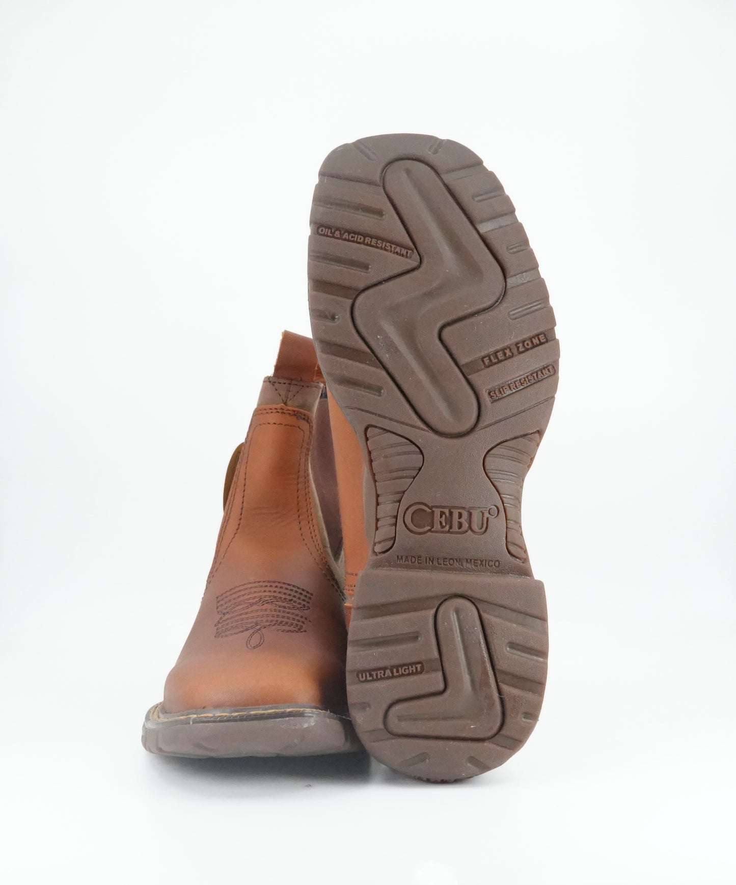 Cebu Men's BC Thunder Square Toe Short Work Boot - Tan