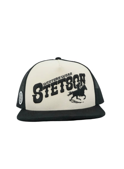 Stetson Cowboy Wrangler Cap - Black/White