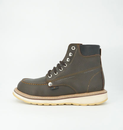 Hooch Men's 6" Steel Toe Work Boot - Chocolate