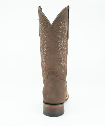 Vaquero Signature Women’s Nobuck Dark Brown Wide Square Toe Boot.