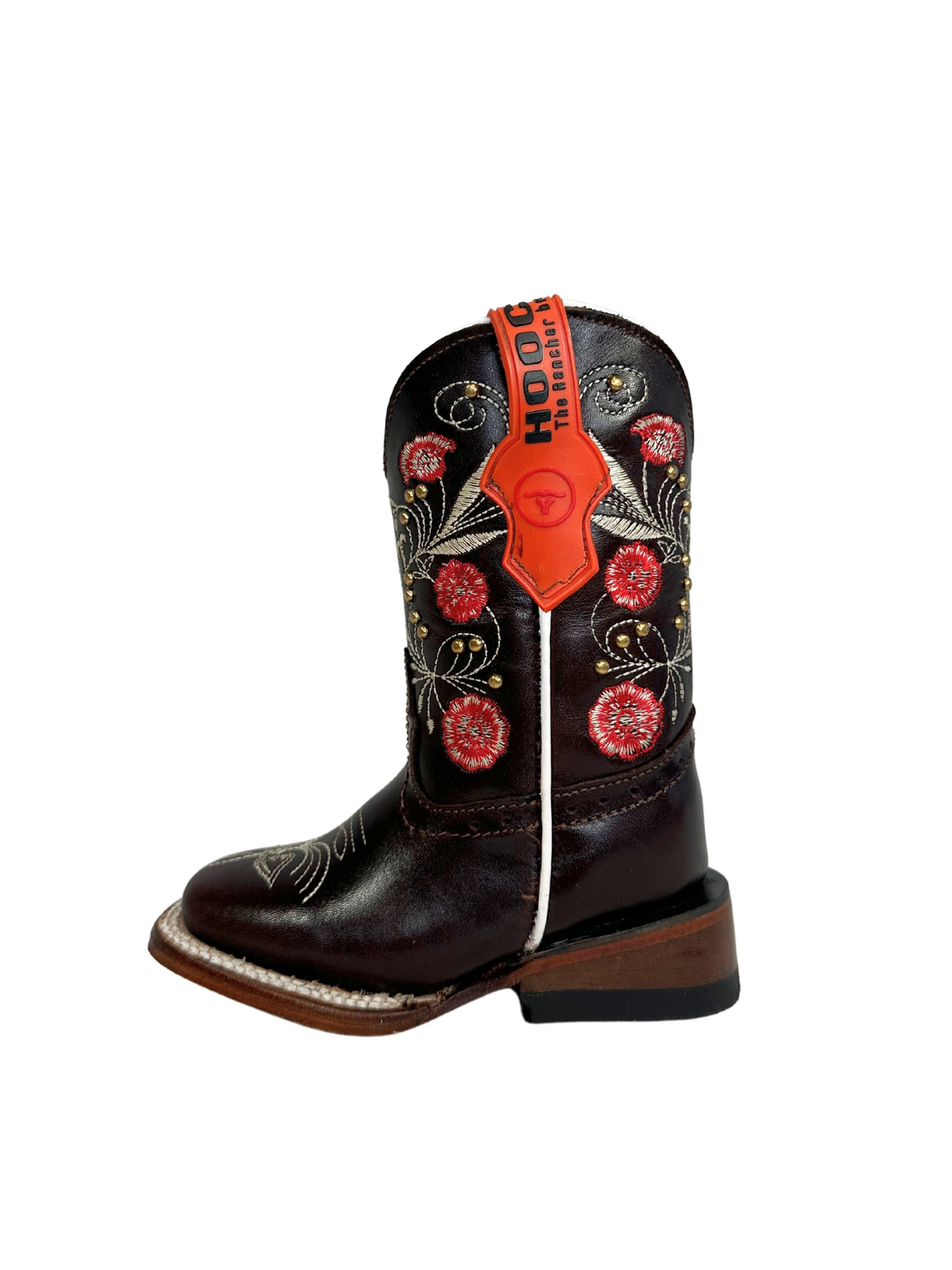 Hooch Girl's Brown Floral Beaded Boot