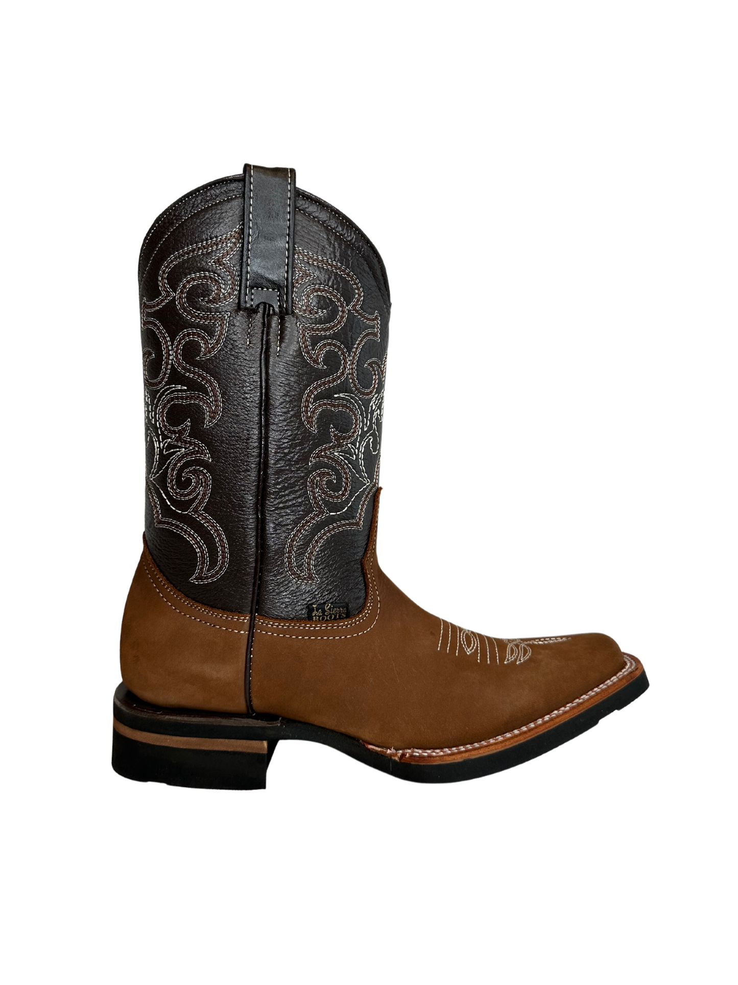 La Sierra Men's Tan Nobuck Rodeo Toe Boot