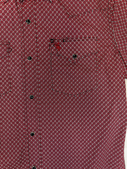 Men's Rodeo Red Short Sleeve Button Down Shirt