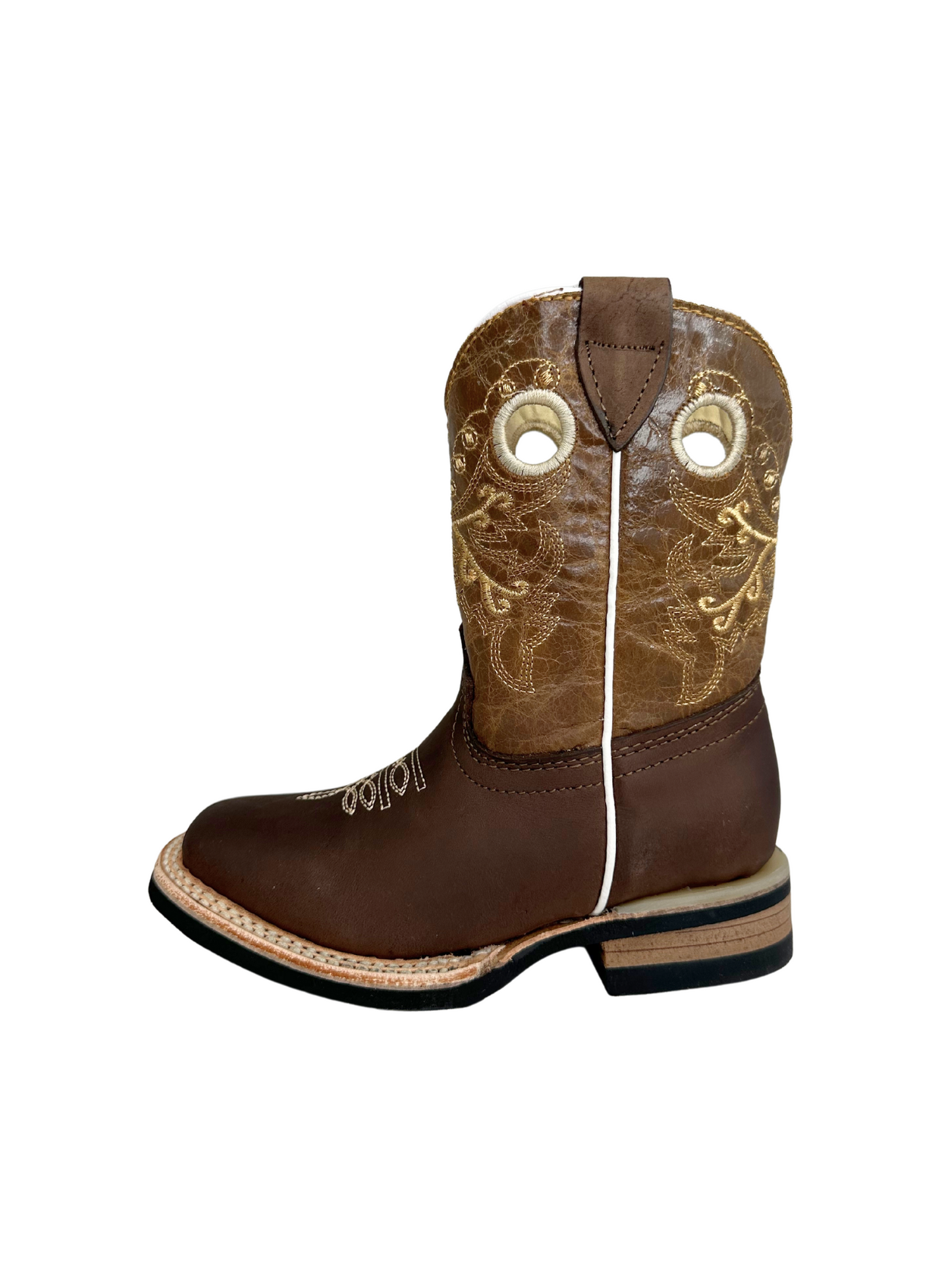 Black Stone Kid's Brown Stitched Boot