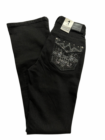 Danesi Black Bling Star Pocket Bootcut Jean