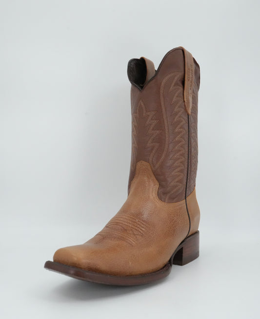 Denver Boots Men's Tan Leather Semi Square Toe Boot