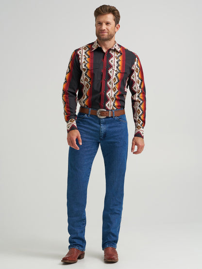 Wrangler x Checotah Western Snap Printed Long Sleeve Shirt