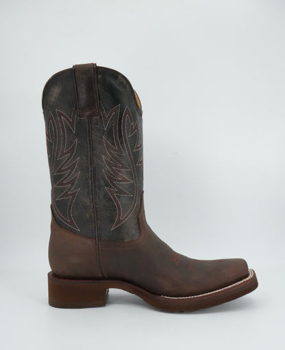 Denver Boots Men's Brown Grasso Semi Square Toe Boot