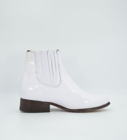 Falcon Kid's Charol White Charro Short Boot