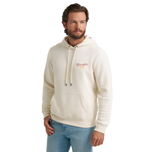 Wrangler 8 Seconds Back Graphic Hoodie - Antique White