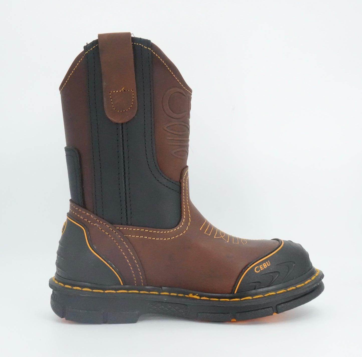 Cebu Men's A/Farmer Steel Toe Work Boot - Brown