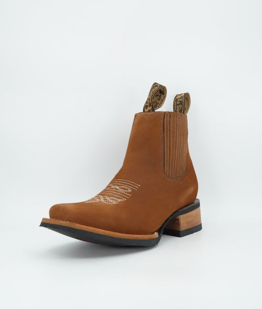La Sierra Men’s Nobuck Leather Hazelnut Short Boot
