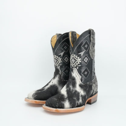 Rock'em Kid's Cow Hair White/Black Boots Size: 11 US / 18 MEX  *AS SEEN ON IMAGE*
